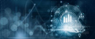 Data on digital screen representing Portfolio Optimization, Corporate Strategy Advisory Services | DXC Technology