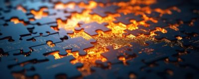 Digital puzzle representing seamless zero trust integration and enhanced security without silos, Zero trust solutions | DXC Technology