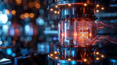 A glowing quantum computer with visible data streams | DXC Technology Insights