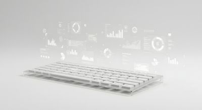 Keyboard with data representing Digital Transformation, Corporate Strategy Advisory Services | DXC Technology