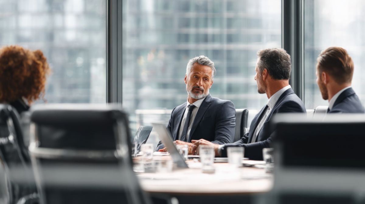 businesspeople providing insights for development