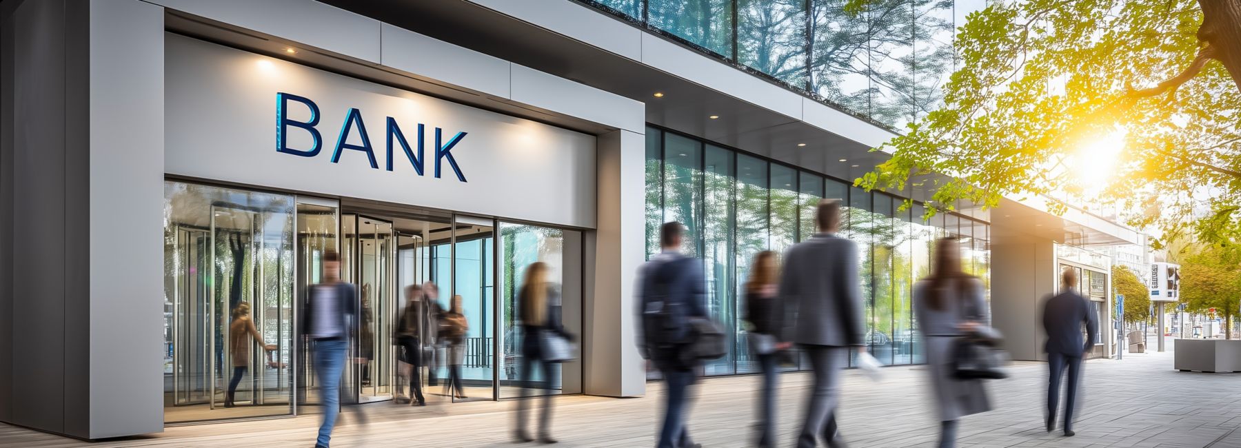 Accessible banking experience at a modern bank branch supporting banking accessibility and customer inclusion.