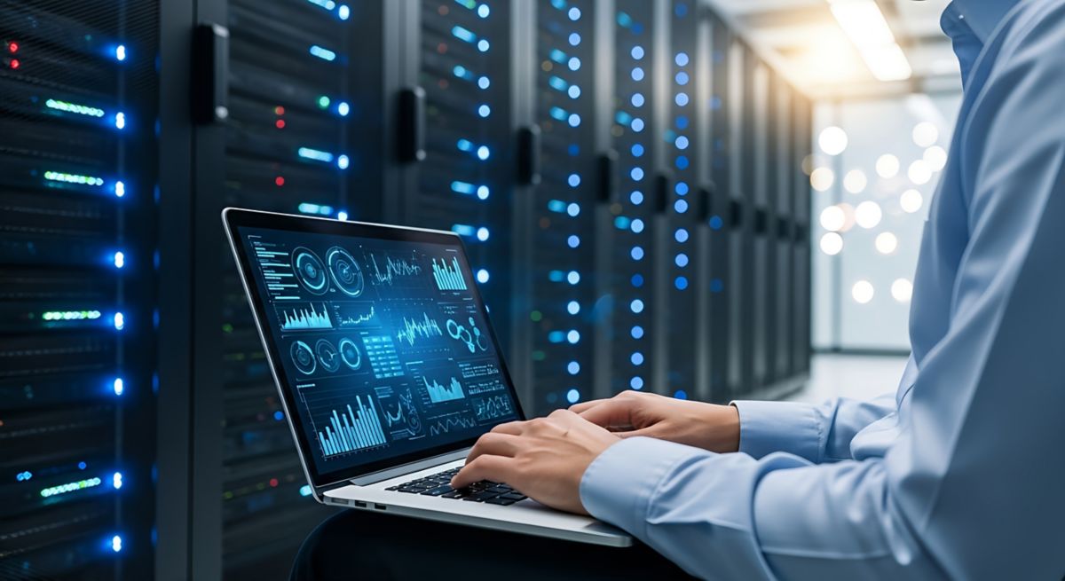 Person analyzing data representing Desktop Interoperability for Energy and Commodity Trading, Financial Services | DXC Technology