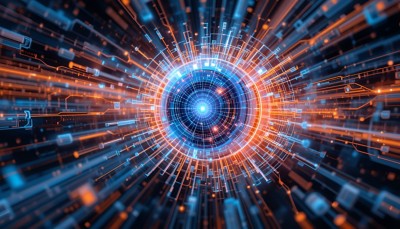 Abstract futuristic background with glowing data lines, Quantum | DXC Technology Insights