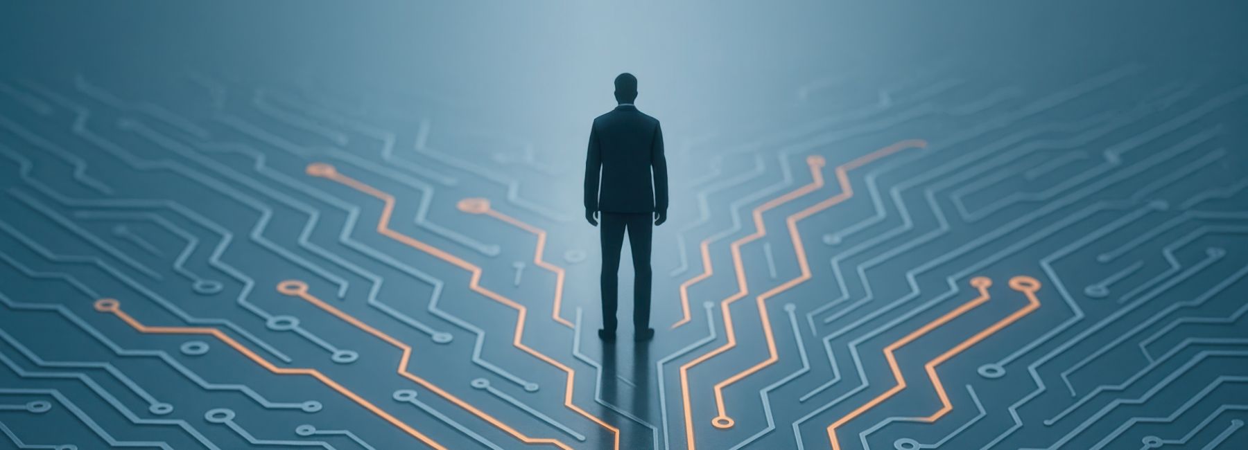 man navigating regulatory parth forward | DXC Technology Insights