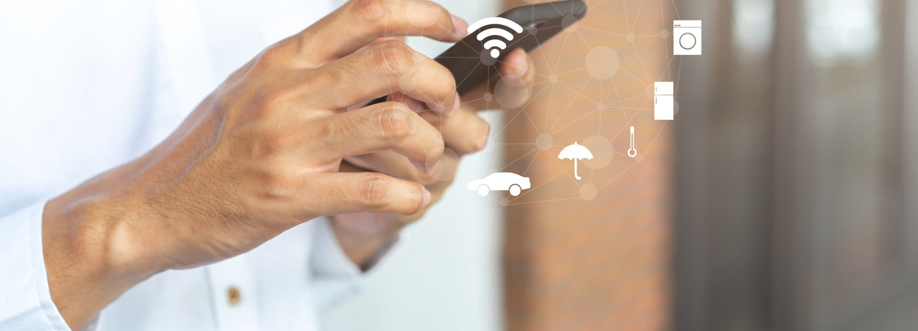 Hands using insurance apps on mobile phone, AI agents in Insurance | DXC Technology Insights