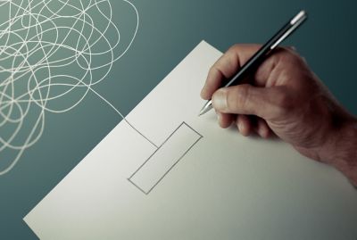 Person drawing representing Business Model Innovation, Corporate Strategy Advisory Services | DXC Technology