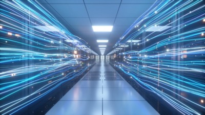digital waves traversing a data center | DXC Technology Insights