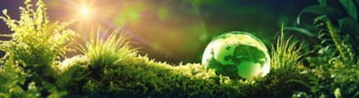 Glass globe on green moss in nature, Cloud & Infrastructure | DXC Technology Insights