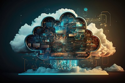 3D cloud, big data cloud model, AI generation
