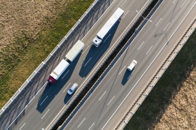 Aerial view of the higway, representing Automatic Number Plate Recognition (ANPR) | DXC