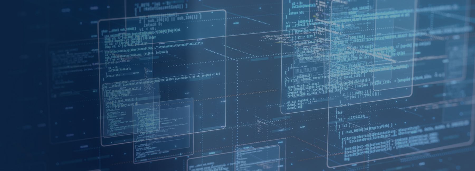 Concept of software code on computer screen, Software Development | DXC Technology