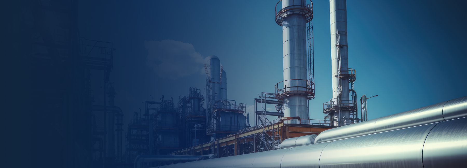 Pipeline infrastructure symbolizing the role of energy management systems in optimizing energy flow and operations | DXC Technology Customer Story