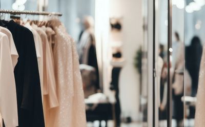 Rack of pink & black women's clothes in bright retail store, Speciality Fashion Retail Group | DXC Technology Customer Story