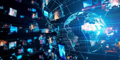 Man walking over zebra crossing detected by autonomous car, Software solutions defining the future of automotive | DXC Technology