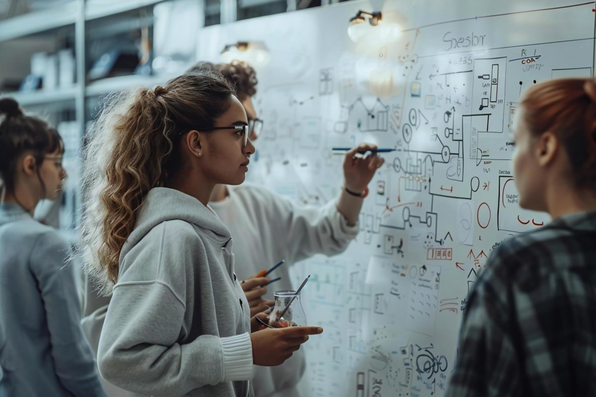 Close-up of a human face blending with digital code, representing Hogan’s API & Microservices solution | DXC Technology Insights