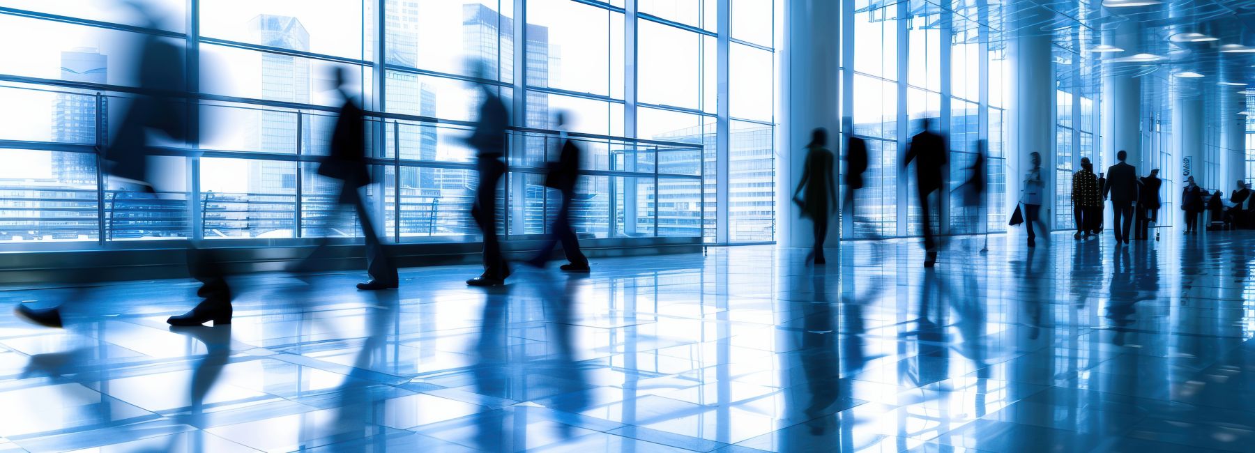 Office workers in motion - Putting zero trust to work—for our clients and ourselves | DXC Technology Insights