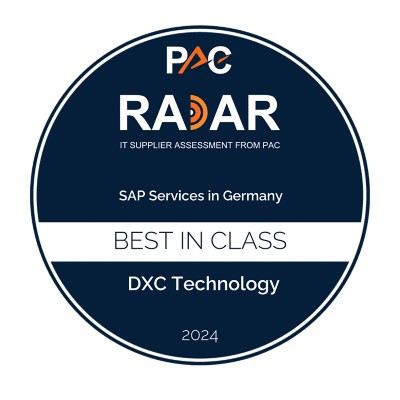 Badge_Company_SAP_Services_segment_2024_Best In Class - Badge_DXC_Technology_SAP_Services_Germany_2024_BestInClass