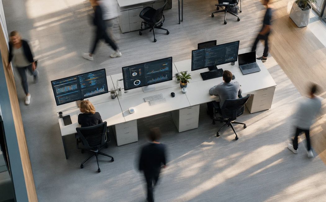 Employees navigating disconnected workplace systems and fragmented digital workplace services