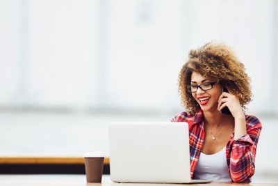 woman at desk