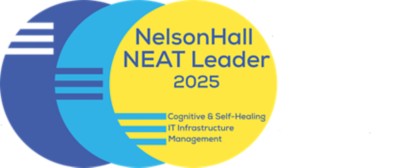 NelsonHall NEAT leader 2025, Cognitive & Self-healing IT Infrastructure Management badge | DXC Technology