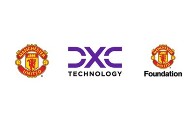 MAN U DXC logo