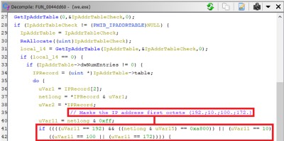 Figure 3. Network subnet scanning