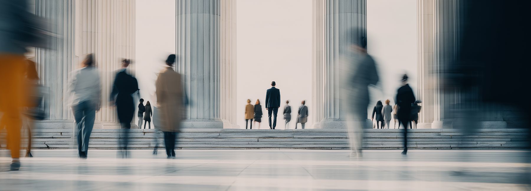 Public sector professionals in a government building illustrating sovereign AI and trusted government AI initiatives | DXC Technology