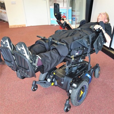 Permobile Wheelchair with Dr. Peter Scott-Morgan