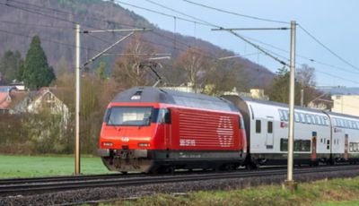 train passing through Swiss countryside, Applications | DXC Technology Customer Story