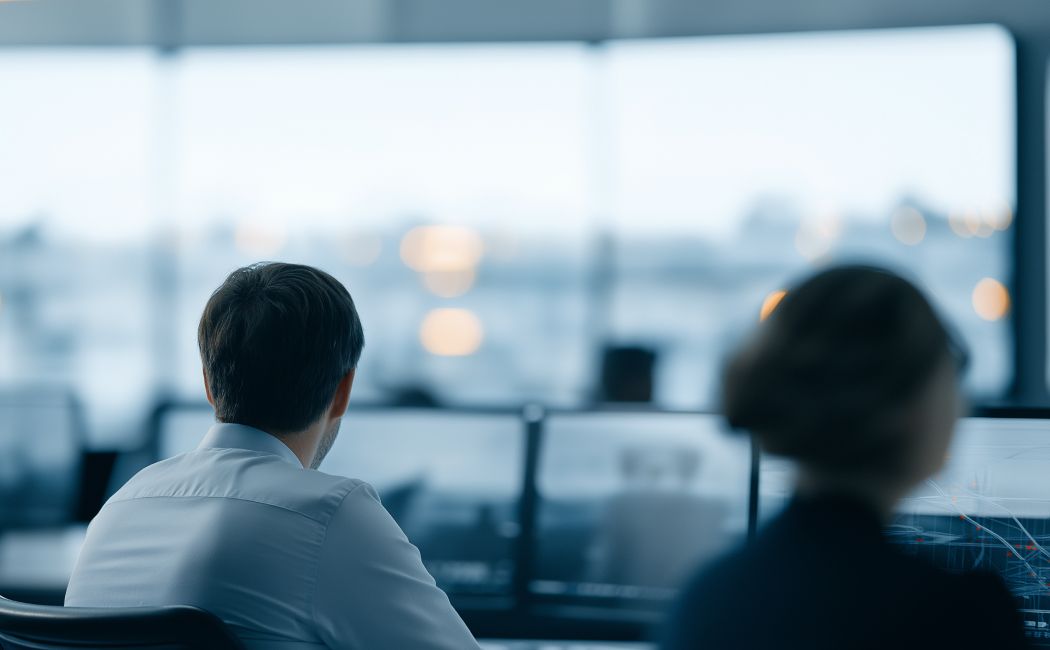 Employees collaborating in a digital workplace supported by employee experience services and Microsoft Copilot adoption | DXC Technology Customer story