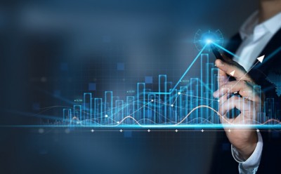 Digital touchpoint with public sector services on virtual screen, Financial Services | DXC Technology