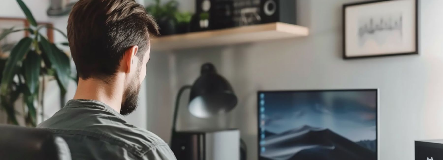 Man sitting at his PC preparing to upgrade to Windows 11 | DXC Technology