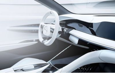 Interior of software-defined vehicle on AMBER enterprise grade platform | DXC Technology Platforms