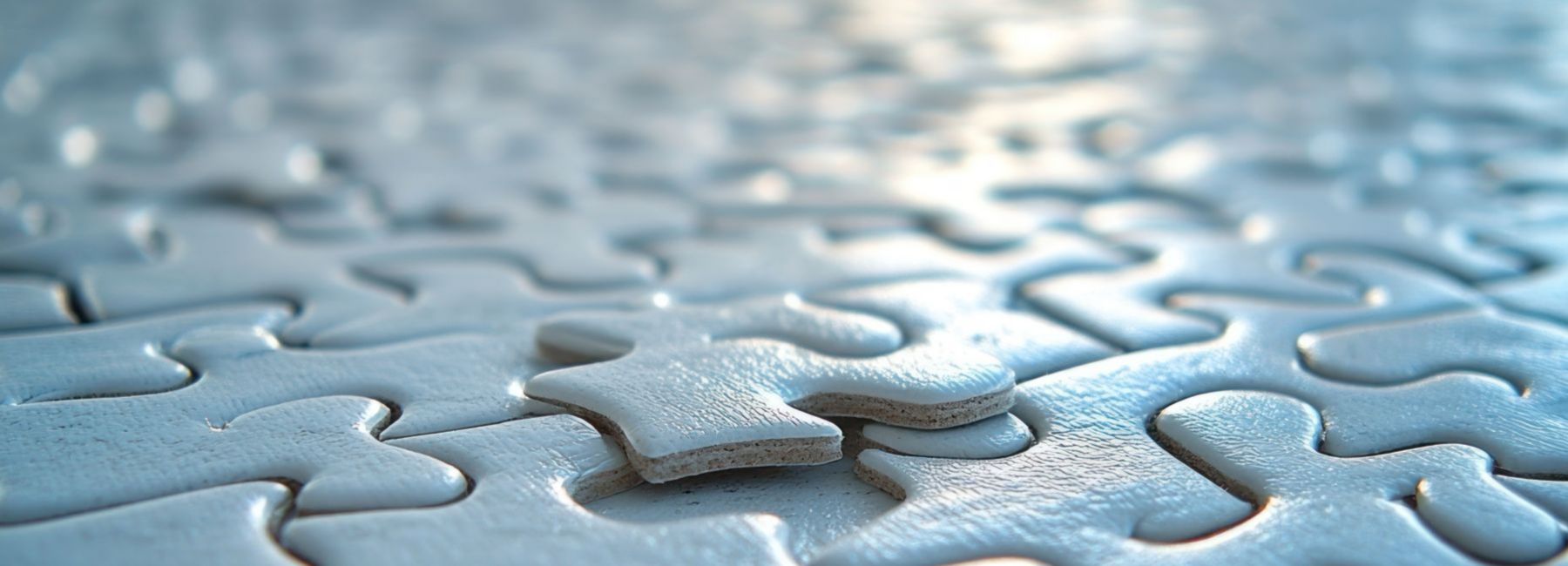 Light blue and white puzzle pieces, ISG Provider Lens report March 2026 | DXC Technology