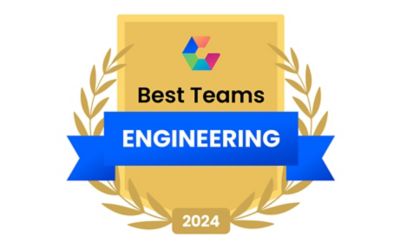 Promo card of Comparably's award of Best Engineering Teams 2024 | DXC Technology