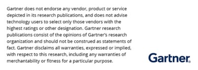 Gartner disclaimer