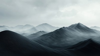 Foggy sand dunes blending with cloudy sky, abstract wilderness horizon, copy space for text, ultra HD, --chaos 20 --ar 16:9 --quality 2 --profile 6gy3kim --v 6.1 Job ID: 52dd658d-d73f-45e8-b537-587b679ceb54