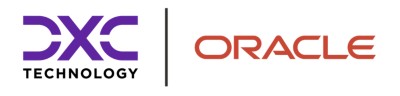 DXC-Oracle Cloud logos, representing cloud partnership | DXC Technology Insights