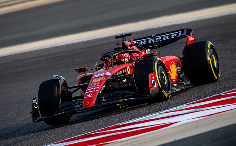 Ferrari Formula 1 racing car on a race track in Bahrain