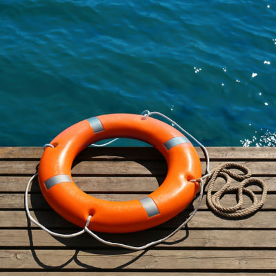 life buoy on pier