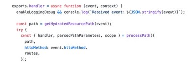 Figure 5. Adapter implementation in an AWS Lambda function handler