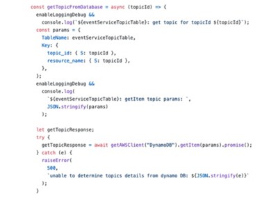 Figure 7. Implementation of the output adapter using AWS SDK